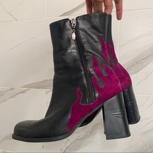 😈 Rare Vintage Harley Flame Boots W7.5